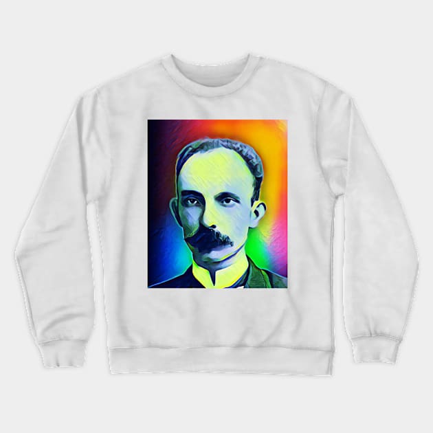 José Martí Colourful Portrait | Jose Marti Artwork 6 Crewneck Sweatshirt by JustLit